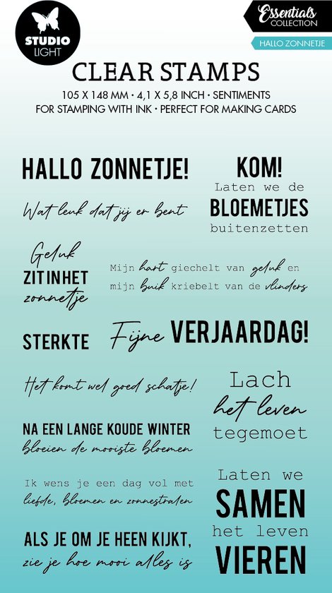 Foto: Studio light essentials clear stamps zonnige teksten