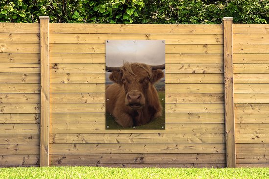 Affiche de jardin - Toile de jardin - Posters de jardin extérieures - Highlander écossais - Animaux - Berg - 80x120 cm - Jardin