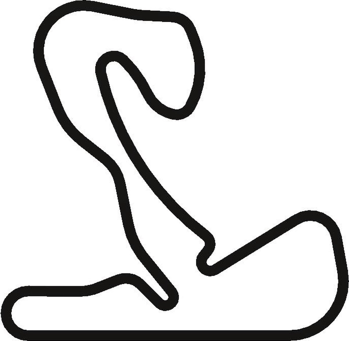 Kunst van metaal - f1 circuit Zandvoort - wanddecoratie industrieel - zwart gepoedercoat - staal