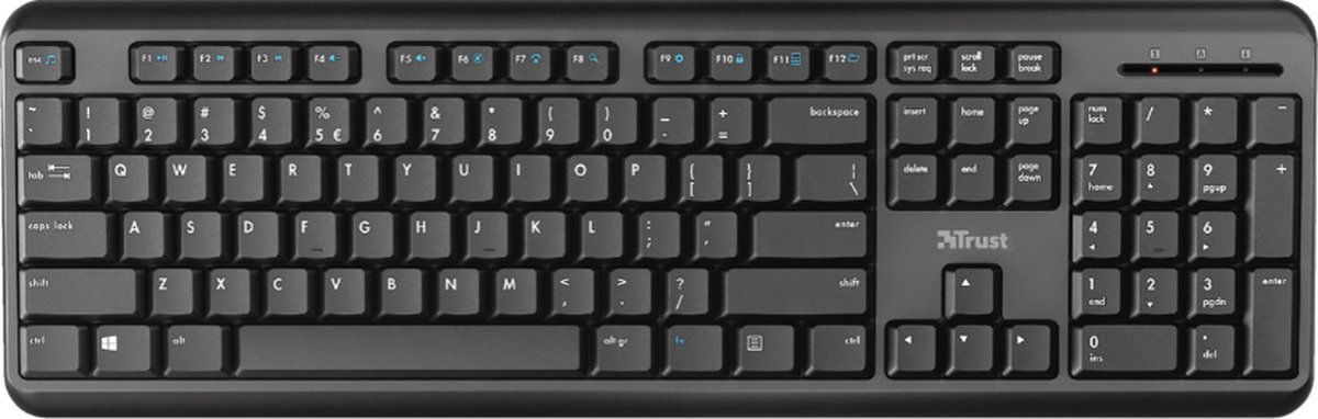 Trust TK-350 toetsenbord RF Draadloos QWERTY Amerikaans Engels Zwart