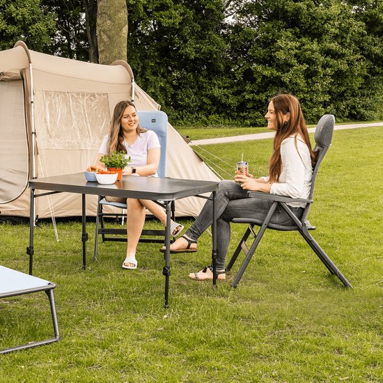 Travellife Lago Camping Standenstoel Comfort stormy grey - Verstelbaar in 7 standen - Water- en uv-bestendig van Merkloos — afbeelding 4