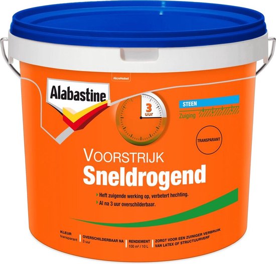 Alabastine Voorstrijk Sneldrogend - Transparant - 10 liter - Alabastine
