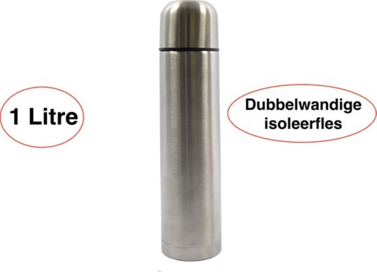 Isoleerfles - Isoleerfles - 1 l - Zilver