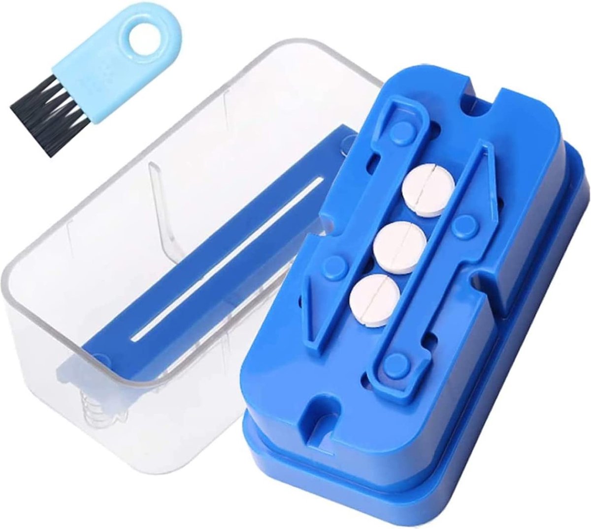 Goedkoopste ComfiCare® pillensnijder kleine pillen en grote pillen - pillensplijter - meerdere pillen tegelijk snijden - Blauw