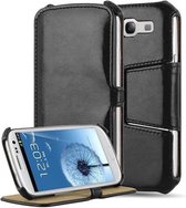 Cadorabo Hoesje geschikt voor Samsung Galaxy S3 / S3 NEO in PIANO ZWART - Beschermhoes ZONDER magneetsluiting met standfunctie en hoekhouder Book Case Cover Etui