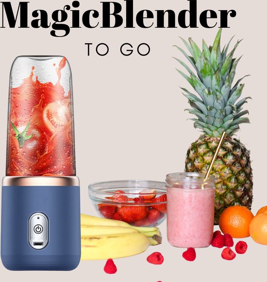 MagicBlender to Go Draagbare blender Blauw Oplaadbaar