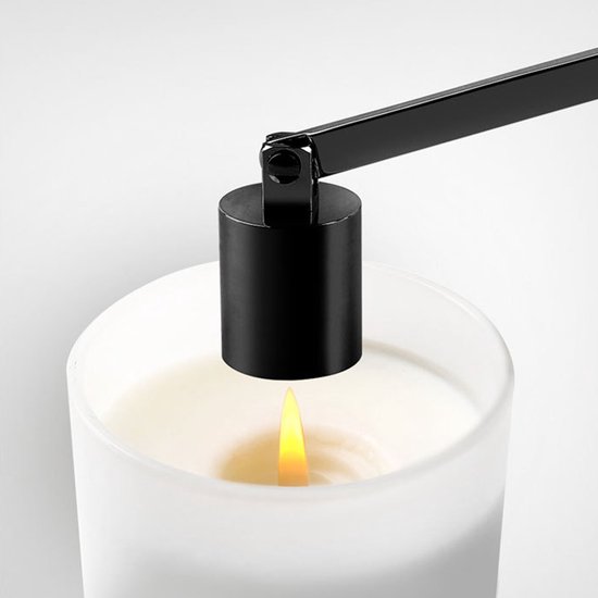 Kaarsendover - Candle Snuffer - Zwart - RVS