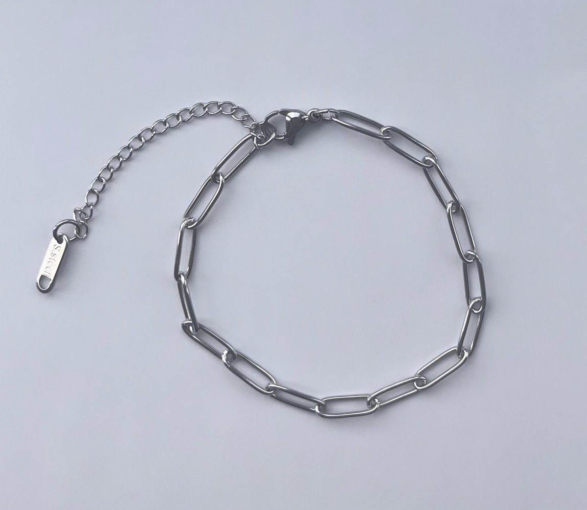 Marie-Lin Jewelry - paperclip armband - zilverkleurig - rvs - stainless steel