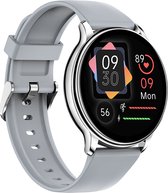 Kiraal Pulse - Smartwatch dames - Smartwatch Heren - Stappenteller - Full Screen - Fitness Tracker - Activity Tracker - Smartwatch Android & IOS - Grijs