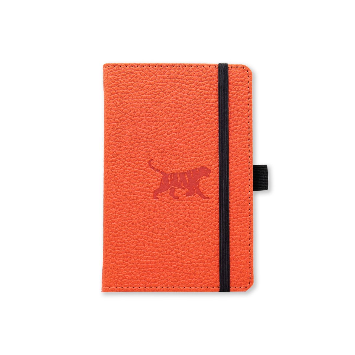 Dingbats* Wildlife A6 Notitieboek - Orange Tiger Stippen - Bullet Journal met 100 gsm Inktvrij Papier - Schetsboek met Harde Kaft, PU-leer, Geperforeerd