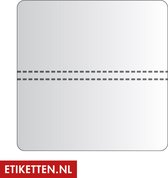 Sluitsticker - Sluitzegel - Sluitetiketten - Transparant - Glashelder etiket met 2 perforaties - 40 x 40 mm - 1.000 etiketten per rol