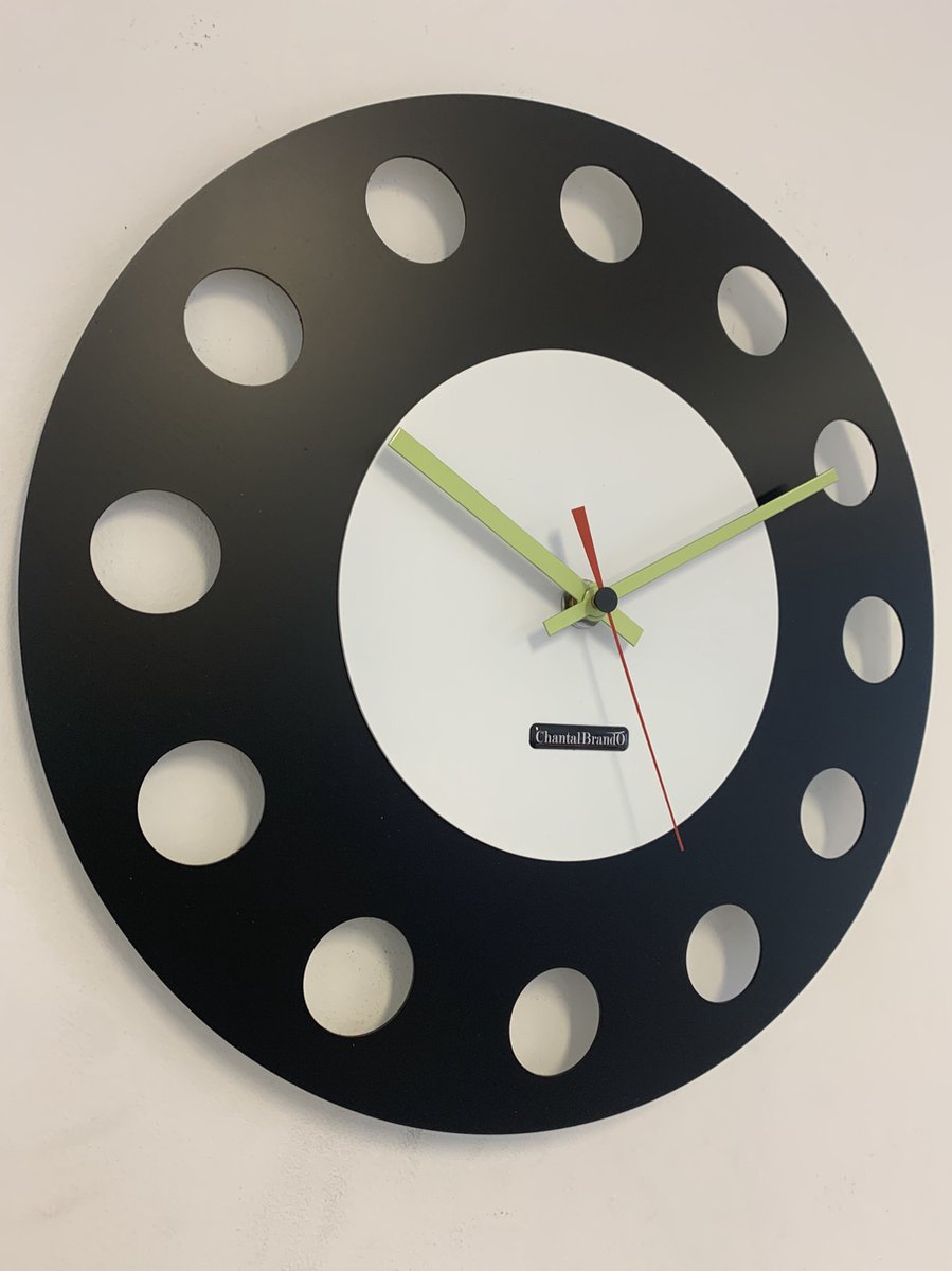 Wandklok ChantalBrandO CETARA BLACK & WHITE -- MODERN DESIGN --
