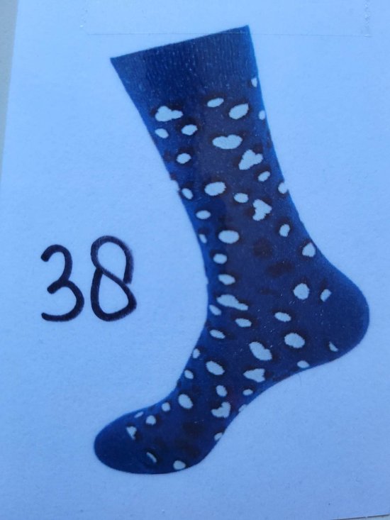 Funny sokken - Kleurrijke Fun-kledingsokken met wolkjes 38