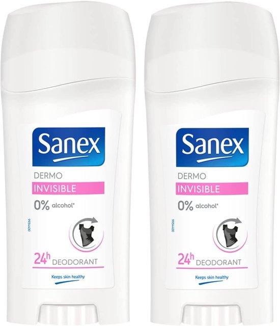 Sanex Deo Stick Dermo Invisible 2 x 65 ml