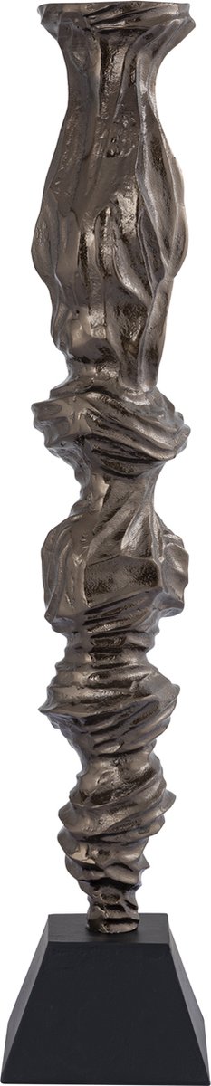 PTMD Kandelaar Fleure - 15x15x91 cm - Aluminium - Messing