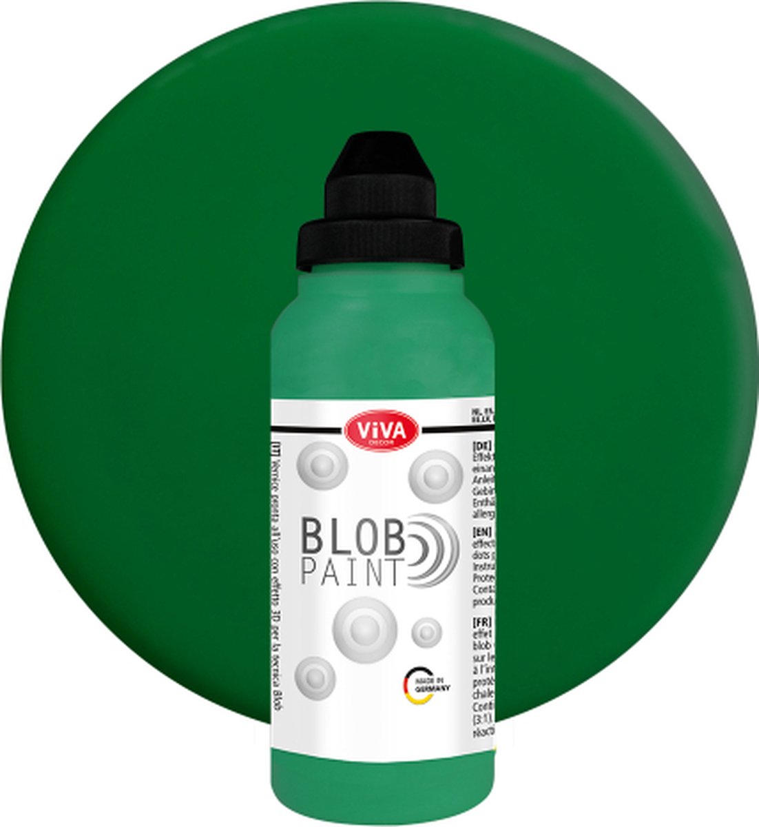 Viva Decor Blob Paint - 280ml - Schilderen- Verf - 3d effect - Nieuw, Kleurrijk - Ontspannend - Creative Hobby - DIY - Knutselen - Vrije tijd - Handwerken - Groen