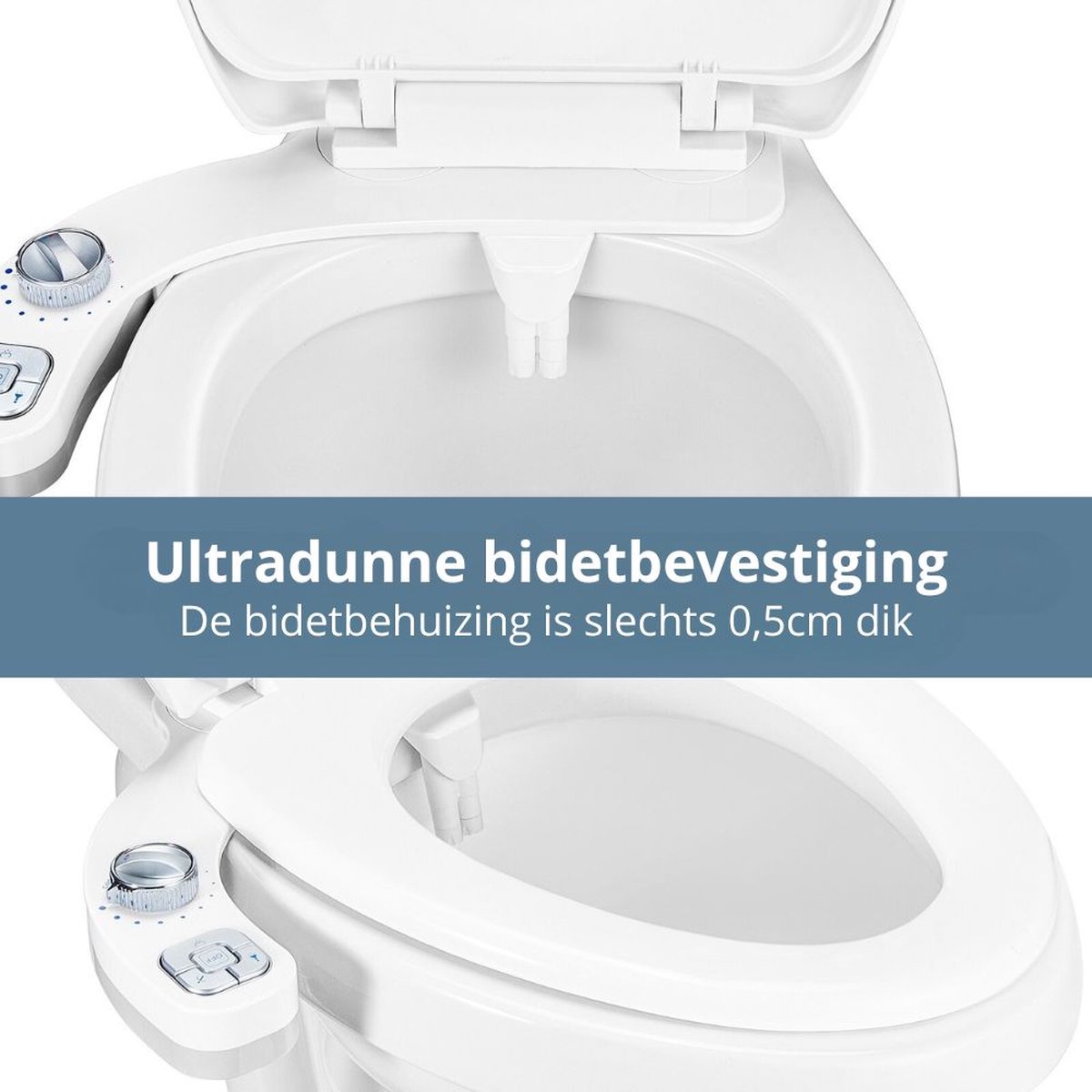 Corghd Bidet Sproeier Bevestiging voor Toilet Niet-Elektrische Zelfreinigende Dubbele Intrekbare Nozzles Verstelbare Waterdruk A Gemakkelijk Installeren
