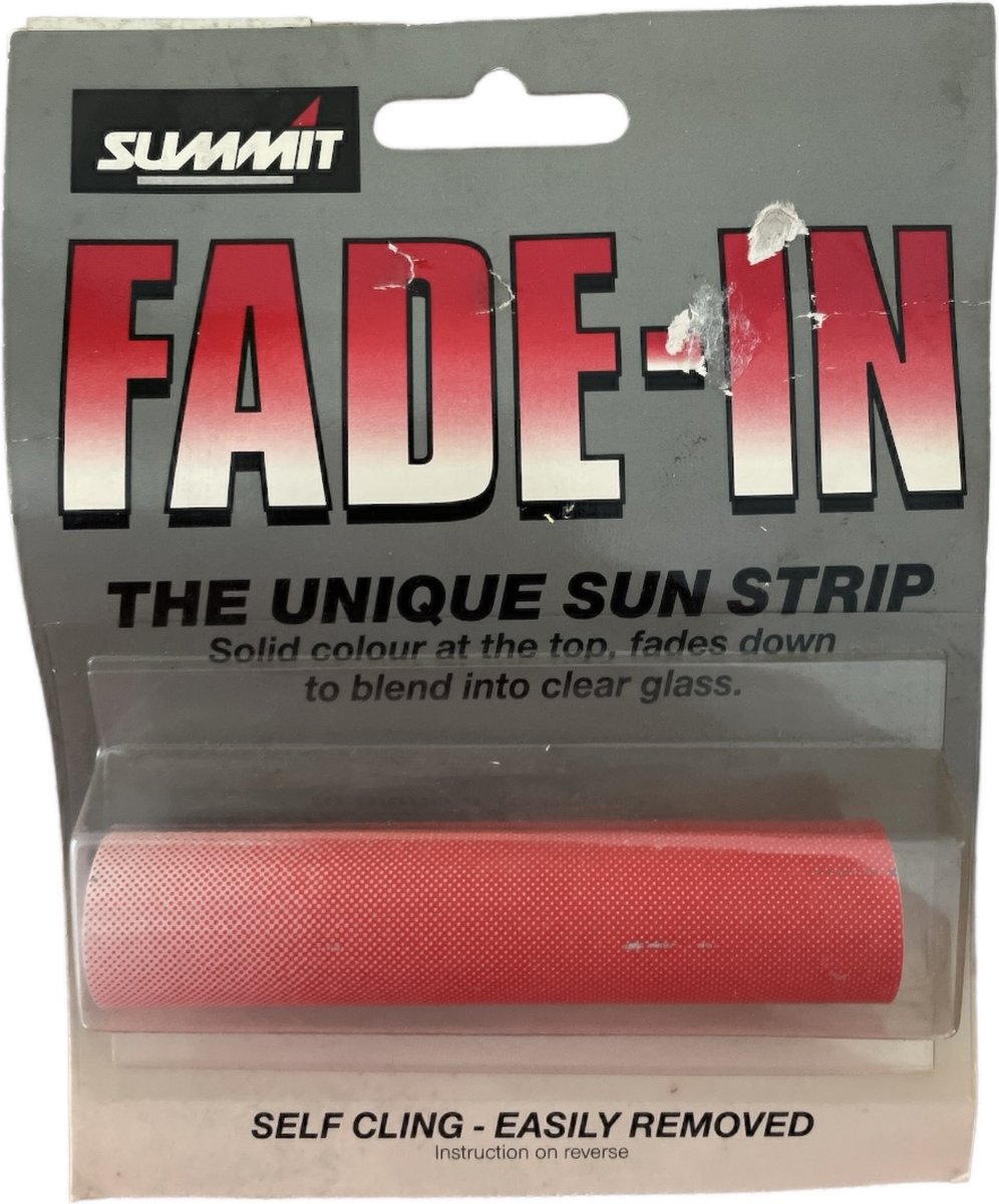 Summit FADE IN Sun Strip - Eenvoudig te plaatsen en te verwijderen - Folie 120 cm x 10 cm - Kleur Rood -