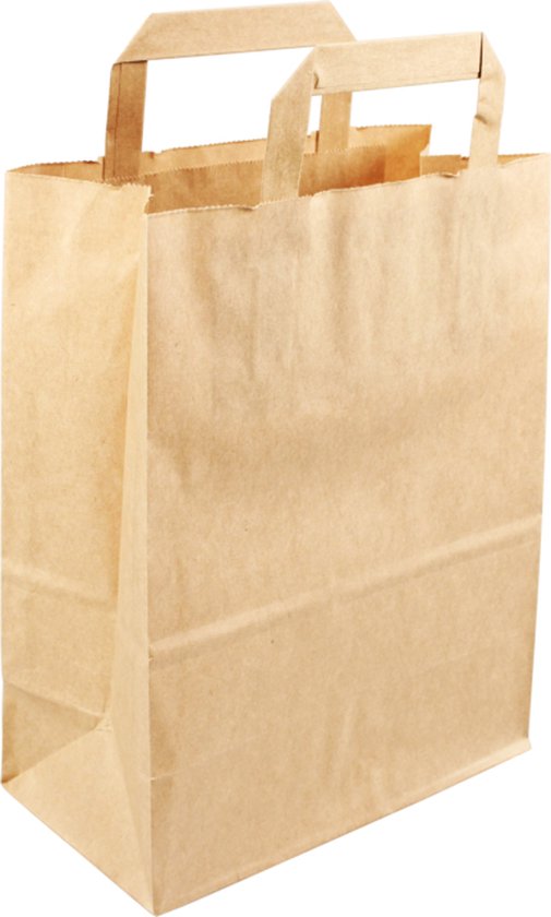 Papiertragetaschen Braun M (26 17x25cm) 250Stück