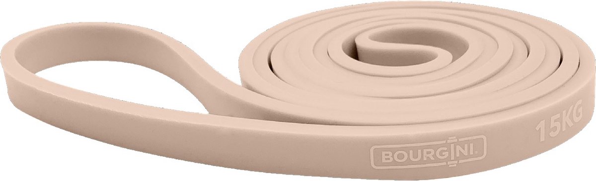 Bourgini Fitness - Weerstandsband - Pull up band - Crème - 15kg