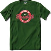 Brooklyn NYC Baseball Athletics | Basketbal - Sport - Basketball - T-Shirt - Unisex - Bottle Groen - Maat M