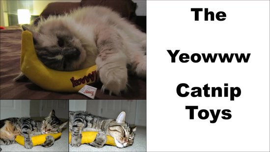 Yeowww! Banaan Kicker - Catnip Kattenkruid Speeltje voor Katten - Geel - 18 cm