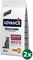 Advance cat sterilized sensitive senior 10+ kattenvoer 2x 10 kg