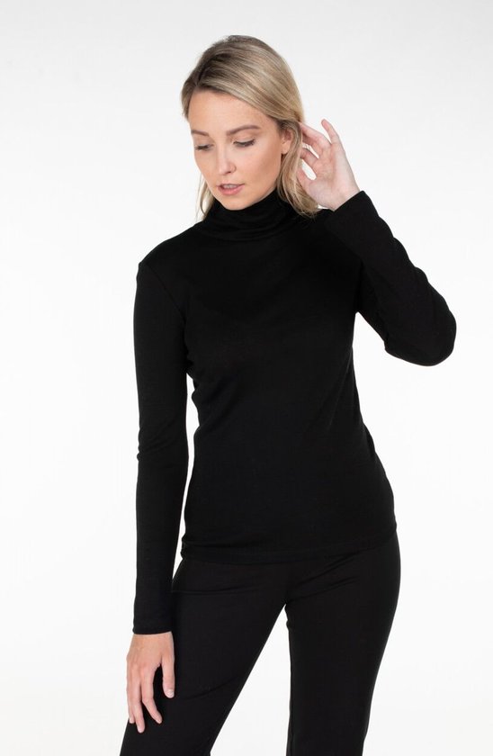 THERMO SHIRT DAMES - Zwart - Thermokleding dames - Warme kleding dames - Thermoshirt zwart