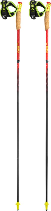 Leki Ultratrail FX.One Superlite - Rouge vif-jaune fluo-naturel - Taille 120cm