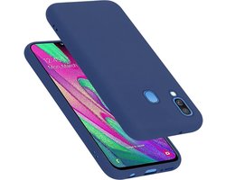 Cadorabo Hoesje geschikt voor Samsung Galaxy A40 in LIQUID BLAUW - Beschermhoes gemaakt van flexibel TPU silicone Case Cover