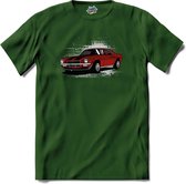 Vintage Car | Auto - Cars - Retro - T-Shirt - Unisex - Bottle Groen - Maat XXL