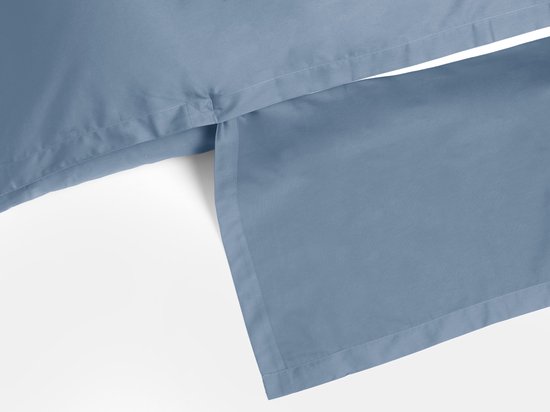 Yumeko Ensemble housse satin de coton bleu délavé 260x220 + 2 / 60x70