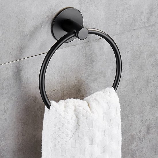 Handdoekhouder voor badkamer - Geen stansen, zelfklevend, wandmontage