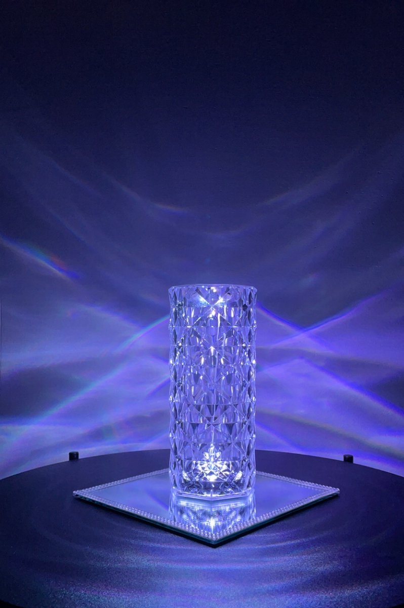 Lampe en Crystal - Lampe Led de luxe Diamnond Rose - Lampe en cristal -  Commande