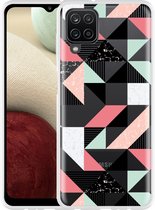 Hoesje Geschikt voor Samsung Galaxy A12 Geometric Artwork