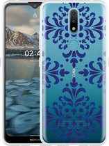 Nokia 2.4 Hoesje Delfts Blauw - Designed by Cazy