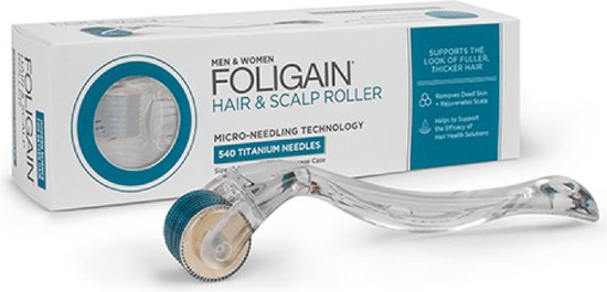 FOLIGAIN – Dermaroller met 540 Titanium Naaldjes (0,25 mm) - Foligain
