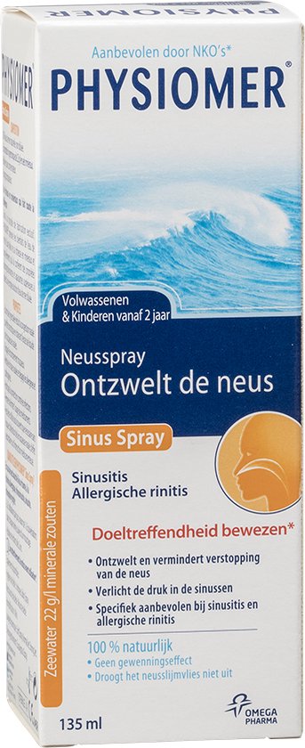 2 x Physiomer sinus spray 135ml - neusspray - verkoudheid - allergie