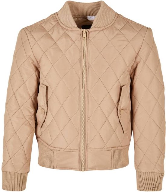 Urban Classics - Diamond Quilt Nylon Kinder Jacket - Kids 110/116 - Beige