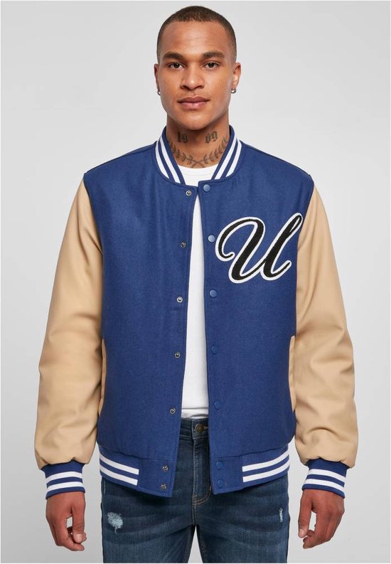 Urban Classics College jacket Big U Blauw