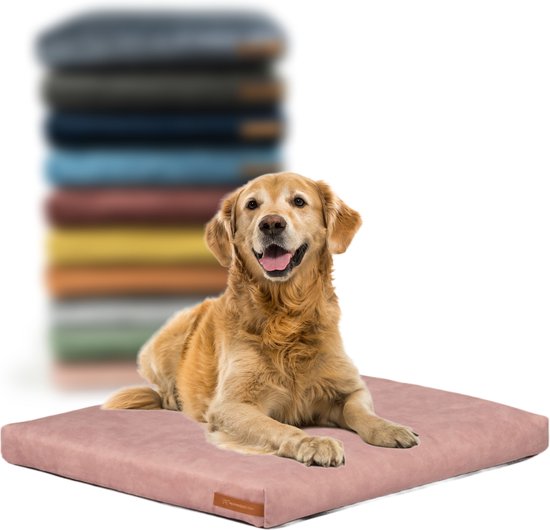 Rexproduct Hondenkussen - Hondenmand - Hondenbed met rits en wasbaar - Hondenkussens 60 X 50 CM - Manden & kussens 0 tot 80 kg - SoftPet Roze