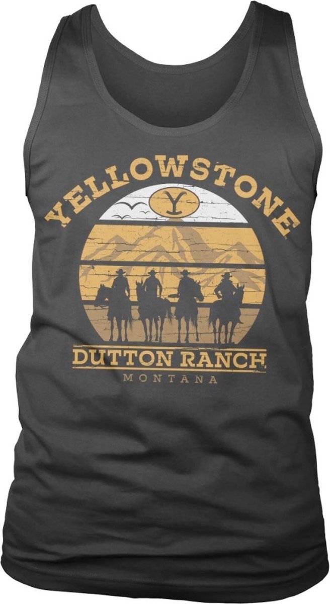 Yellowstone Tanktop -XL- Cowboys Zwart