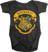 Harry Potter Hogwarts Crest Baby Body Kinder Black-6 Monate