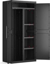 Keter Detroit XL Opslagkast - 2 deuren - 4 Etageres inclusief 2 verstelbaar - L 89 x D 54 x H 182 cm - zwart