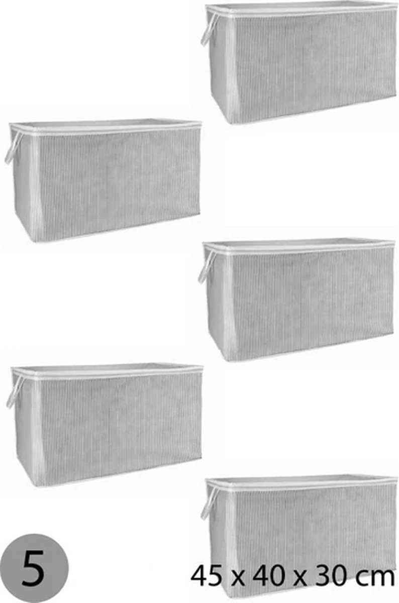 Ninbox, sweatertas, minitas, 45 x 40 x 30 cm, grijs - 5 stuks
