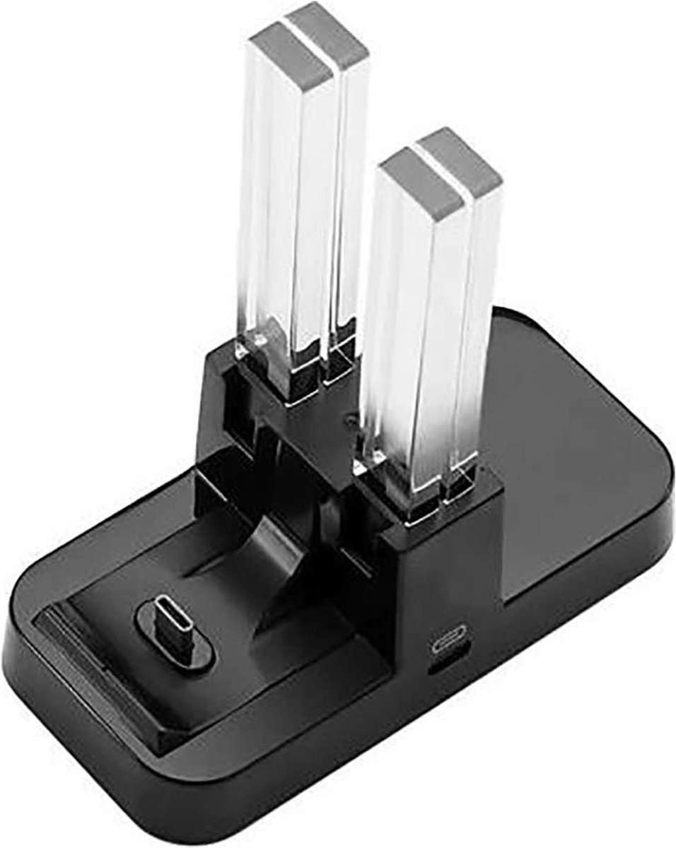 Dobe - Charging Dock Geschikt voor Nintendo Switch Charging Dock 4 Joy-Pad's / 1 Joy-Pad - Nintendo Switch Accessoires - Nintendo Switch OLED Accessoires - Zwart