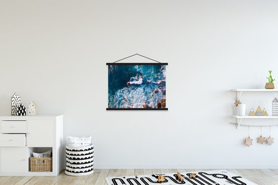 Affiche scolaire - Plage - Mer - Blocs - 60x45 cm - Lattes noires