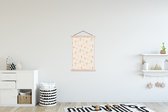 Support pour affiches avec affiche 60 x 90 cm - Affiche scolaire - Vintage - Plantes - Pastel - Affiche textile - Lattes vierges