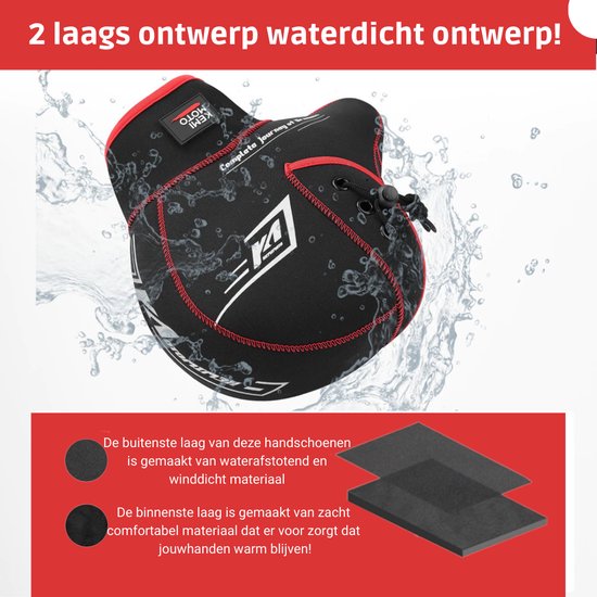 Msport Motorhandschoenen voor de winter, 100% waterdicht, thermisch
