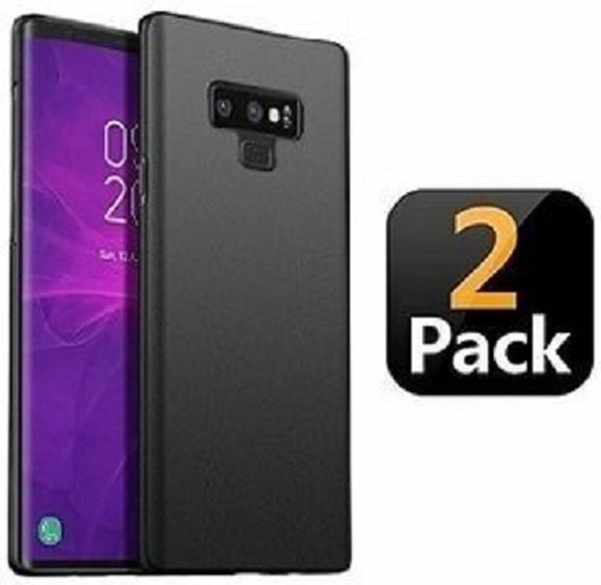 Samsung A9 2018 Hoesje TPU Siliconen Zwart 2x
